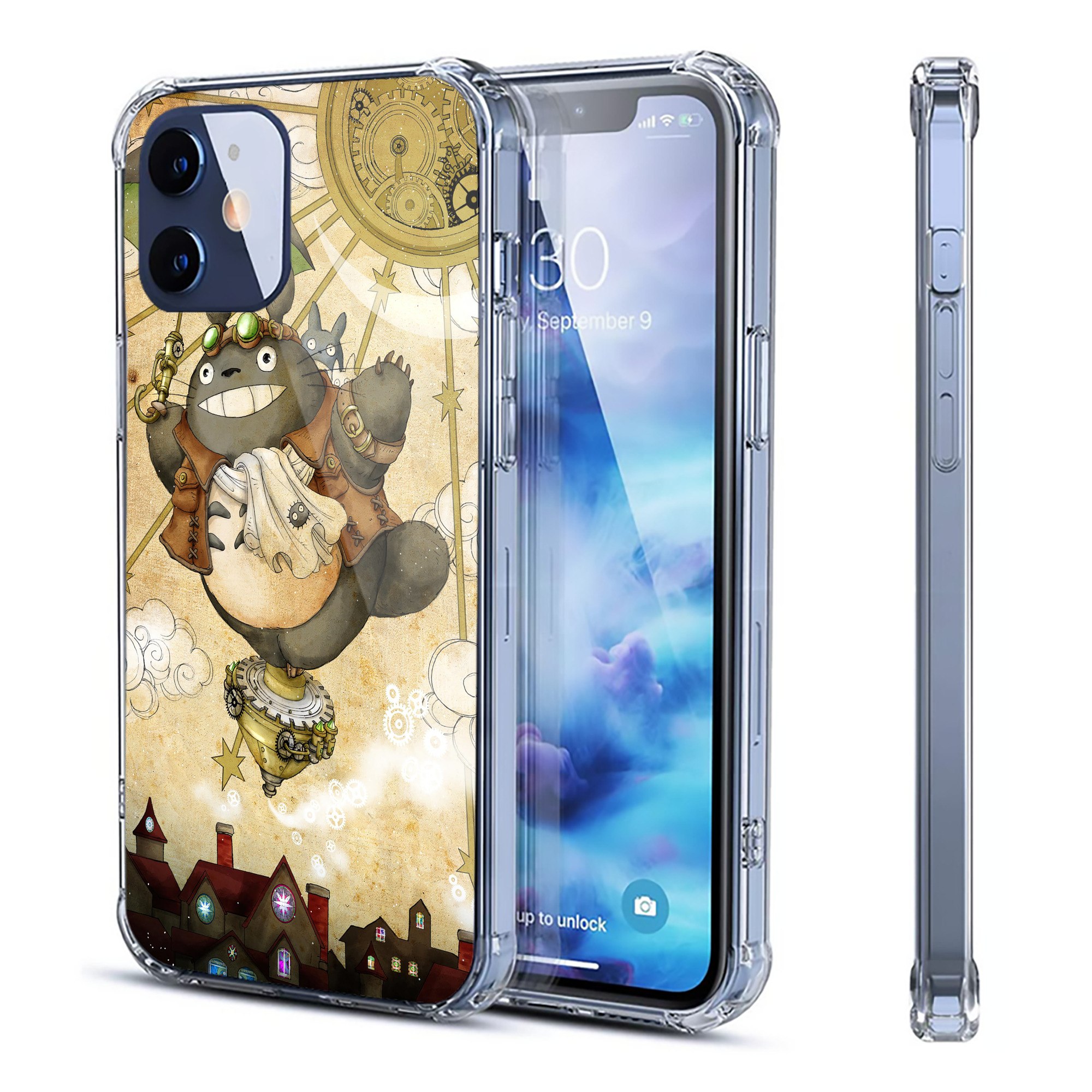 （画像用） となりのトトロ 草壁メイ 草壁サツキ My Neighbor Totoro Satsuki Kusakabe Mei Kusakabe 【iPhone 12シリーズ対応】透明スマホケース（クリアソフトケース）